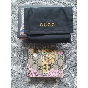 Gucci Women's Supreme Bengal Card Case Wallet